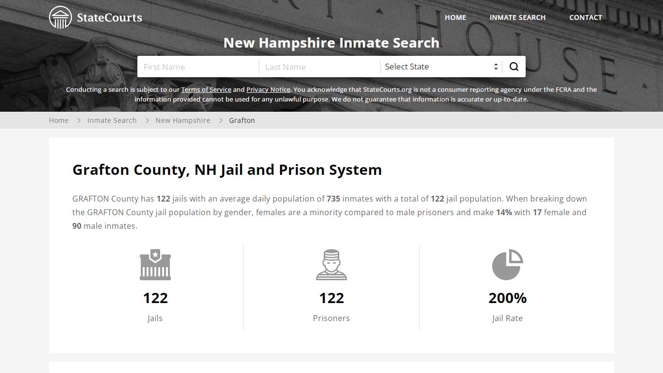 Grafton County, NH Inmate Search - StateCourts