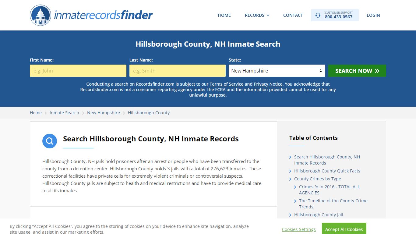 Hillsborough County, NH Inmate Lookup & Jail Records Online